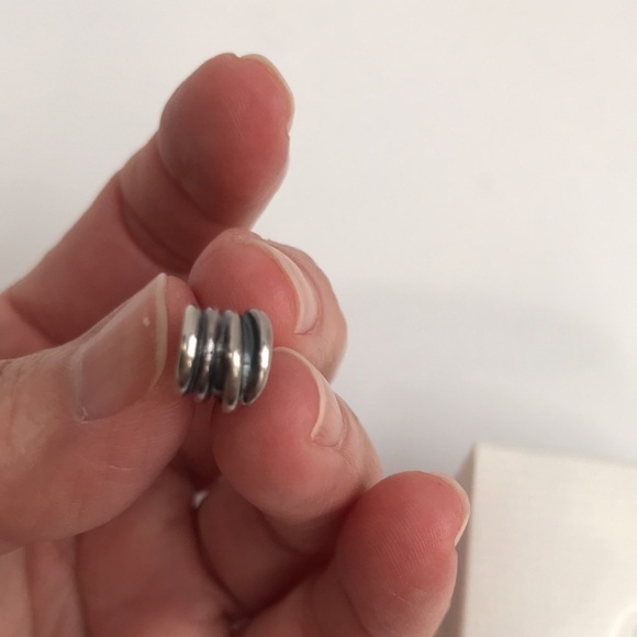 Pandora 925 Silver & 14K Gold Genesis Rhodolite Dangle Charm Retired Rare - Picture 10 of 15